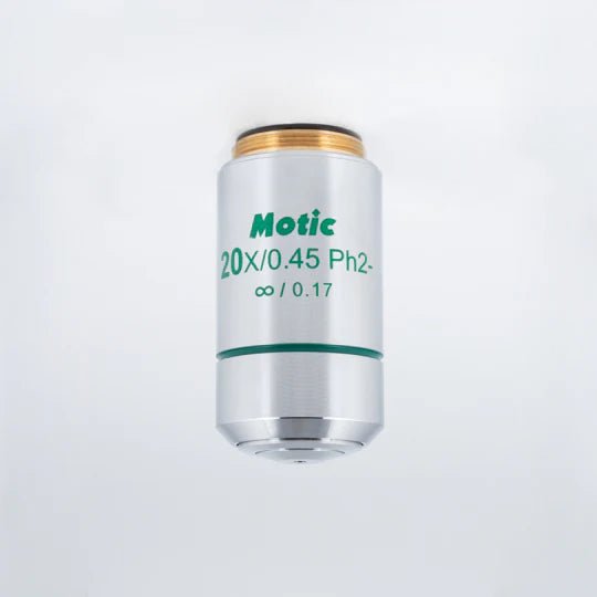 MOTIC Plan Achromatic Phase Objective EC-H PL Ph 20X/0.45 Negative Phase (WD=0.9mm) | (1101001703401) - Microscope Marketplace