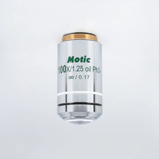 MOTIC Plan Achromatic Phase Objective EC-H PL Ph 100X/1.25/S-Oil Negative Phase (WD=0.15mm) | (1101001703421) - Microscope Marketplace