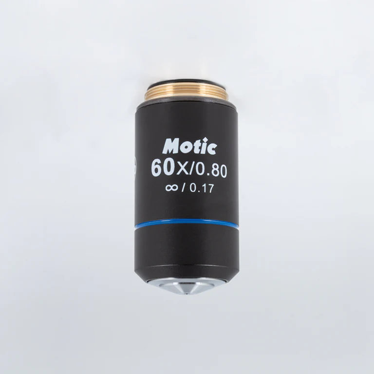 MOTIC EC Plan achromatic objective EC PL 60X/0.80/S (WD=0.35mm) - (1101001703621) - Microscope Marketplace