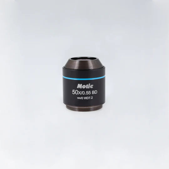 MOTIC LM Plan Achromatic BD Objectives LM BD PL 50X/0.55 (WD=7.2mm) | (1101001704271) - Microscope Marketplace