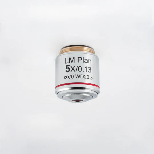 MOTIC LM Plan Achromatic Objective LM PL 5X/0.13 (WD=20.3mm) | (1101001704392) - Microscope Marketplace