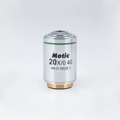 MOTIC LM Plan Achromatic Objective LM PL 20X/0.4 (WD=8.1mm) | (1101001704411) - Microscope Marketplace
