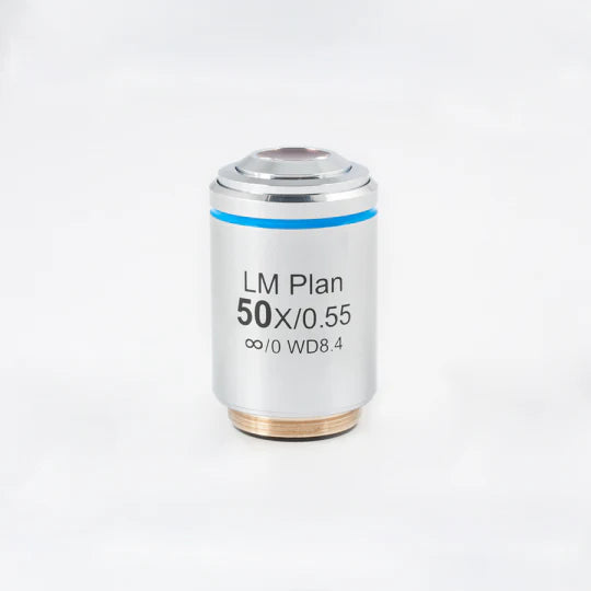 MOTIC LM Plan Achromatic Objective LM PL 50X/0.55 (WD=8.4mm) | (1101001704421) - Microscope Marketplace