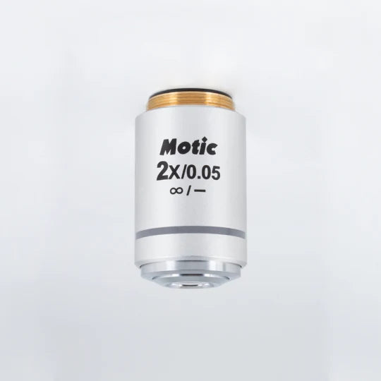 MOTIC Plan Achromatic Objective UC 2X/0.05 (WD=7.2mm) | (1101001705191) - Microscope Marketplace