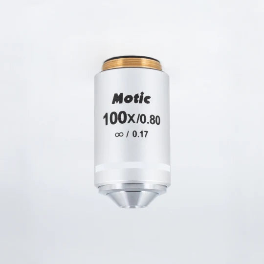 MOTIC Plan Achromatic Objective UC 100X/0.8/S-Dry (WD=1.7mm) | (1101001705261) - Microscope Marketplace