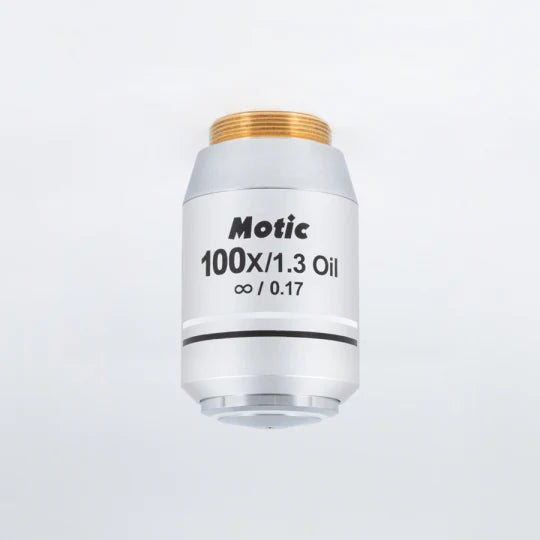 MOTIC Plan FLUOR Objective PL UC FL 100X/1.30/S-Oil (WD=0.1mm) | (1101001705371) - Microscope Marketplace