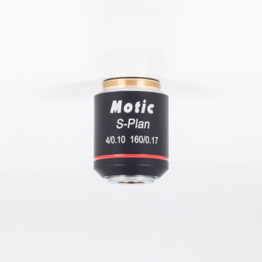 MOTIC Plan Objective SP 4X/0.10 (WD=17.9mm) | (1101001706151) - Microscope Marketplace