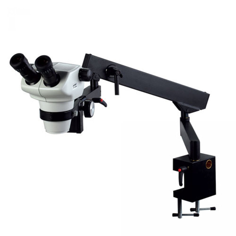 Unitron Z850 Zoom Stereo Microscope On Articulating Arm (Flex-Arm) Stand - microscopemarketplace