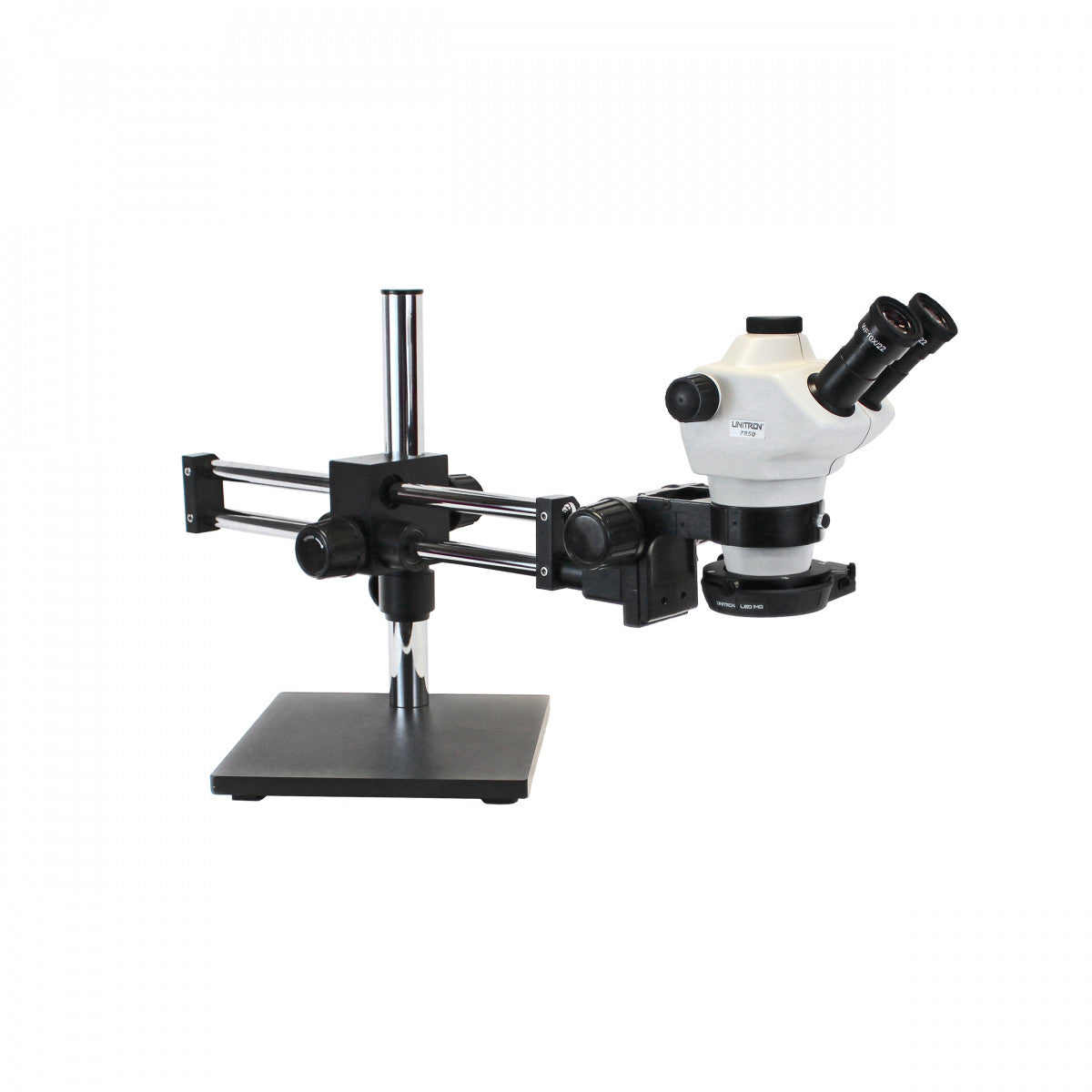 Unitron Z850 Zoom Stereo Microscope, Binocular, Ball Bearing Boom Stand