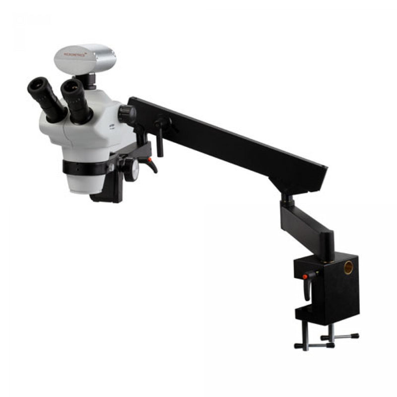 Unitron Z850 Zoom Stereo Microscope On Articulating Arm (Flex-Arm) Stand - microscopemarketplace