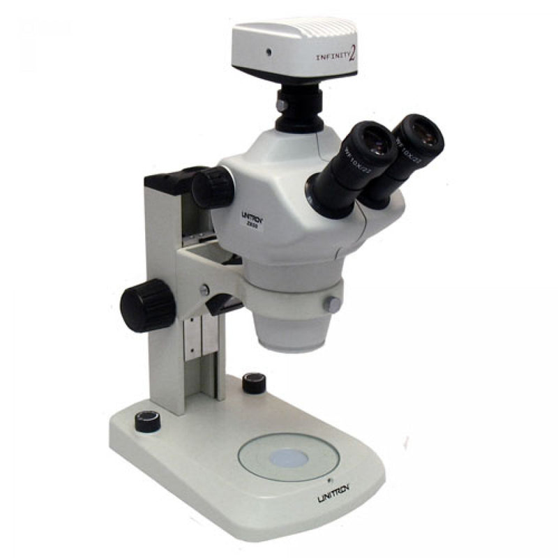 Unitron Z850 Zoom Stereo Microscope on E-LED Stand - microscopemarketplace
