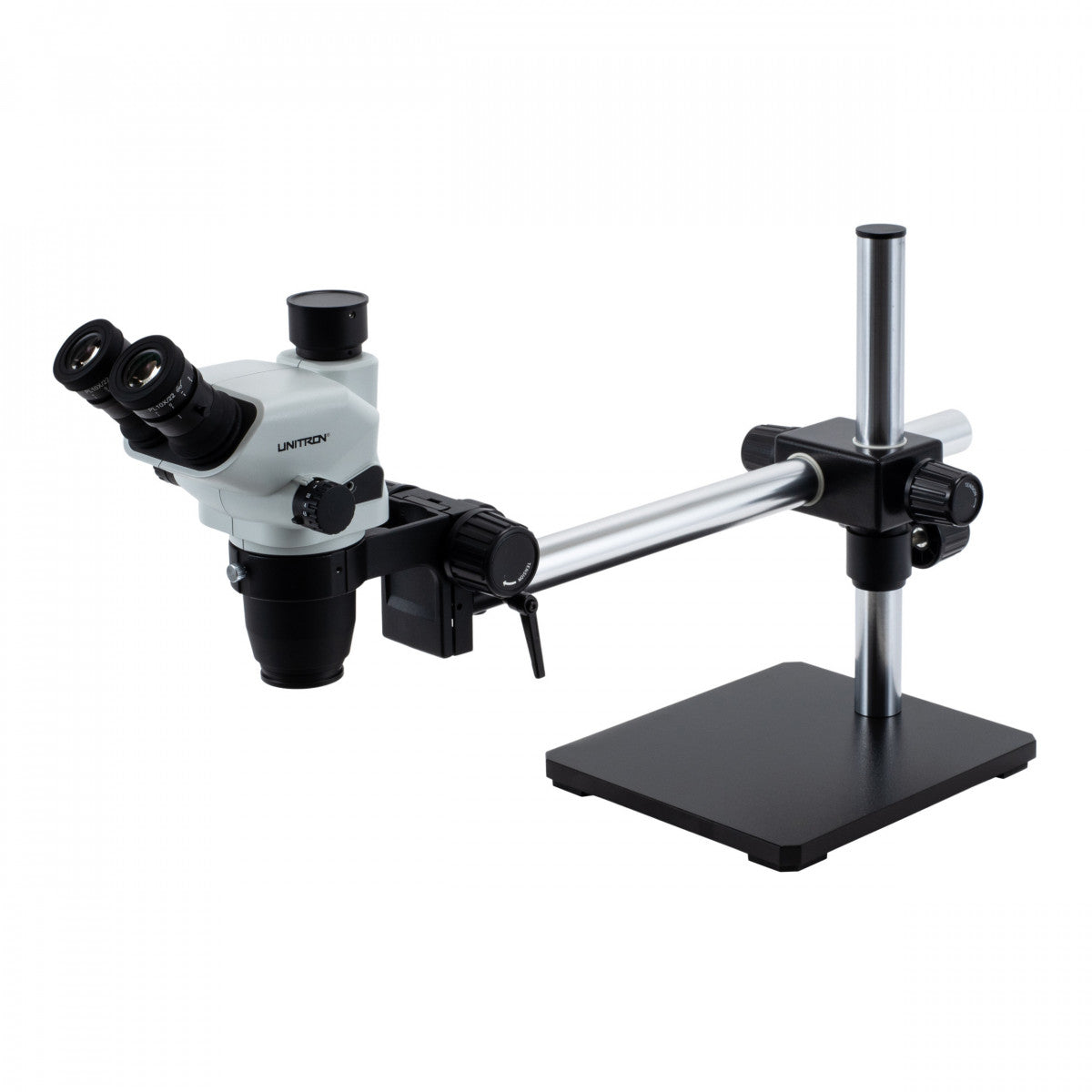 Unitron Z645 Zoom Stereo Microscope on Boom Stand | Industrial part inspection - microscopemarketplace