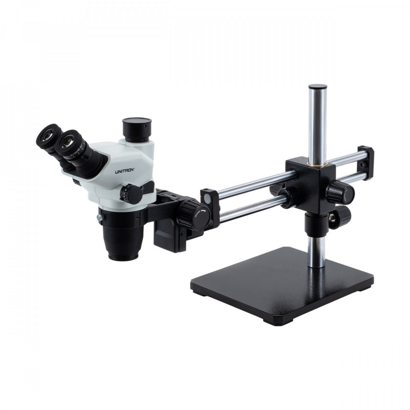 Unitron Z645 Zoom Stereo Microscope on Ball Bearing Boom Stand | Industrial - microscopemarketplace