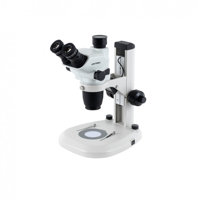 Unitron Z645 Zoom Stereo Microscope on Coaxial Coarse/Fine Focusing LED Stand - microscopemarketplace