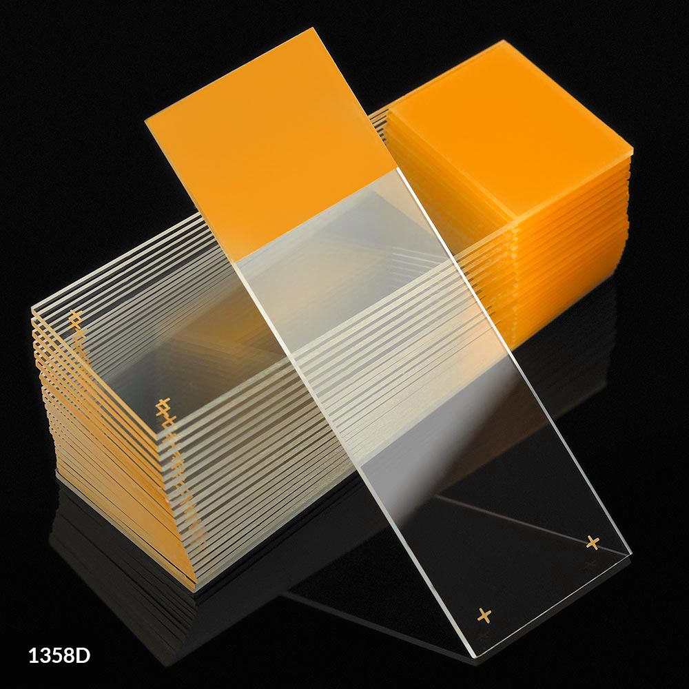 Globe Scientific Diamond® White Glass Charged Slides with 90° Corners | 1358G - Microscope Marketplace