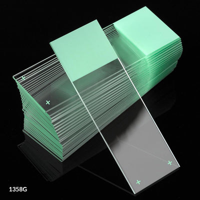 Globe Scientific Diamond® White Glass Charged Slides with 90° Corners | 1358P - Microscope Marketplace