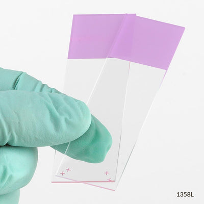 Globe Scientific Diamond® White Glass Charged Slides with 90° Corners | 1358P - Microscope Marketplace