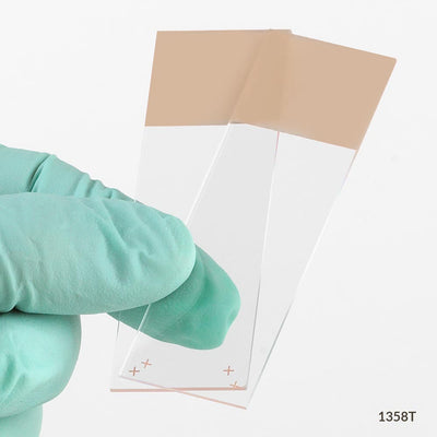 Globe Scientific Diamond® White Glass Charged Slides with 90° Corners | 1358G - Microscope Marketplace