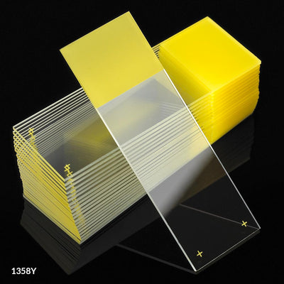 Globe Scientific Diamond® White Glass Charged Slides with 90° Corners | 1358L - Microscope Marketplace