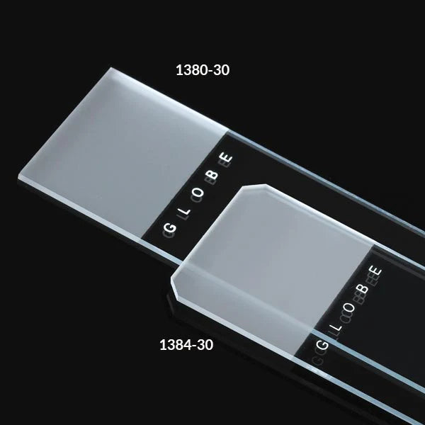 Globe Scientific Frosted Diamond® White Glass Microscope Slides | 1384-30 - Microscope Marketplace