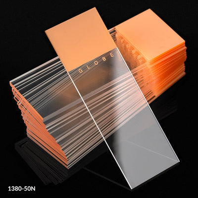Globe Scientific Diamond® White Glass Slides with 90° Corners | 1380-50Y - Microscope Marketplace