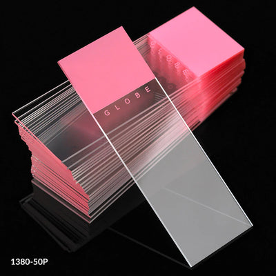 Globe Scientific Diamond® White Glass Slides with 90° Corners | 1380-50P - Microscope Marketplace