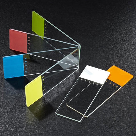 Globe Scientific Diamond® White Glass Slides with 90° Corners | 1380-50N - Microscope Marketplace