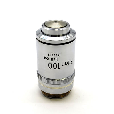 Nikon Microscope Objective Plan 100x 1.25 Oil 160/0.17 Labophot Optiphot - microscopemarketplace