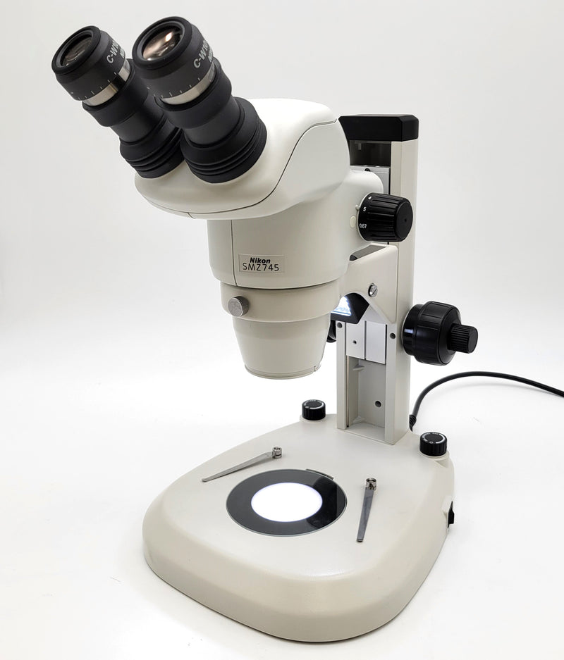 Nikon Stereo Microscope SMZ745 with Transmitted & Reflected Light Stand - microscopemarketplace