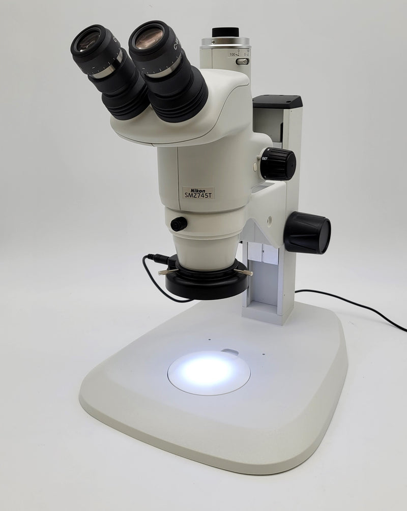 Nikon Stereo Microscope Trinocular SMZ745 with Large Base Stand - microscopemarketplace