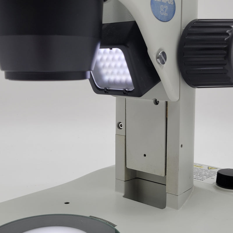 Olympus Stereo Microscope SZ61 with Transmitted & Reflected LED Light Stand - microscopemarketplace
