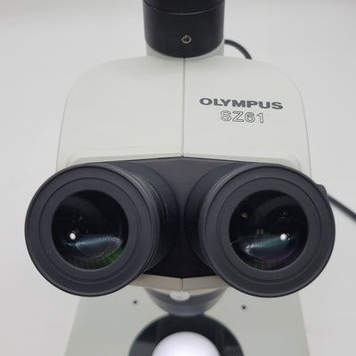 Olympus Stereo Microscope SZ61 with Transmitted & Reflected LED Light Stand - microscopemarketplace