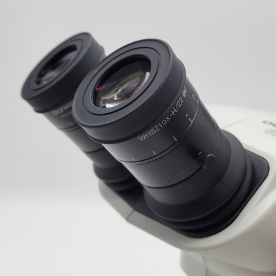 Olympus Stereo Microscope SZ61 with Transmitted & Reflected LED Light Stand - microscopemarketplace