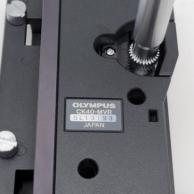 Olympus Microscope CK40-MVR; CK30/40 Mechanical Stage XY Coax - microscopemarketplace