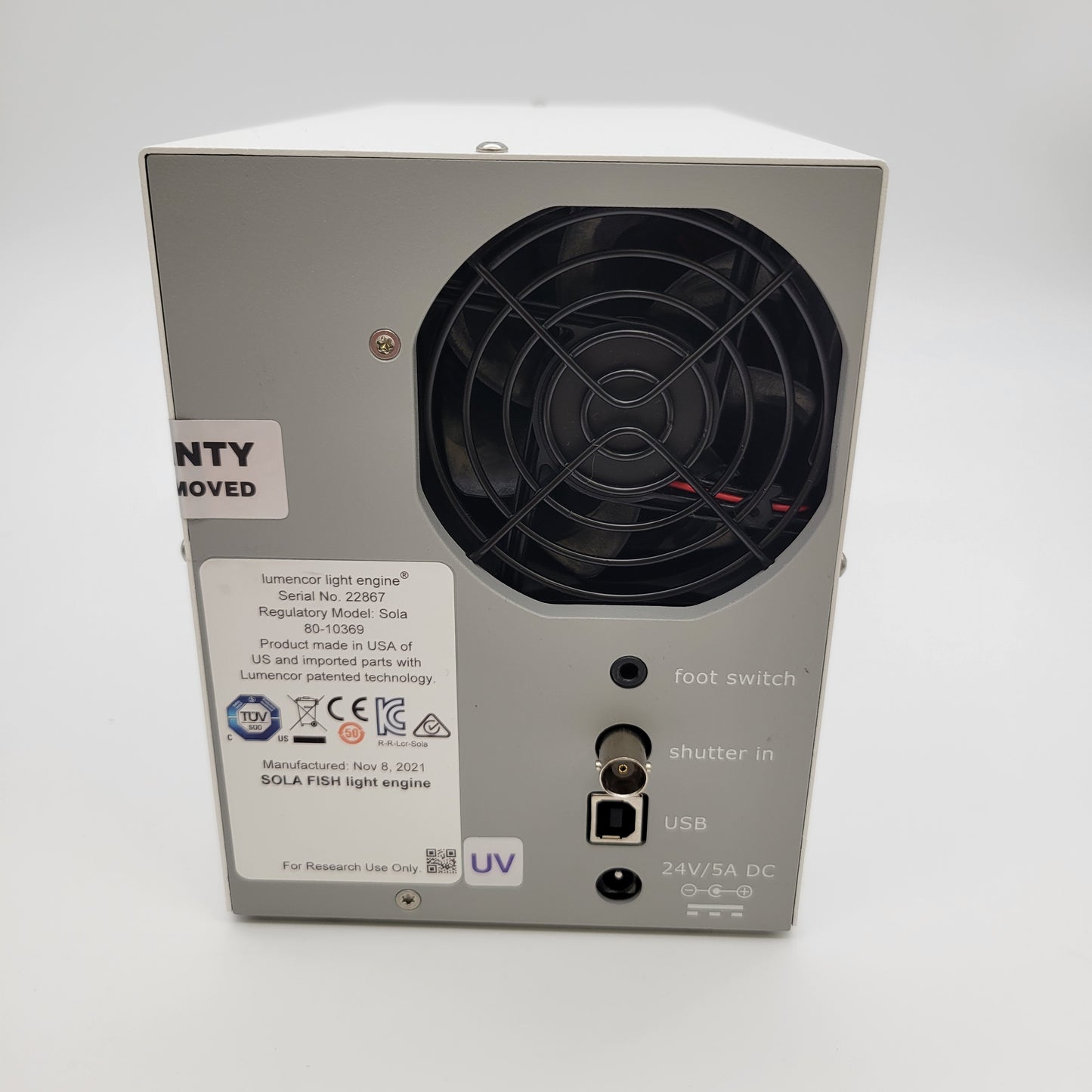 Lumencor Sola Microscope Light Engine with Light Guide & Zeiss 90° Collimator - microscopemarketplace