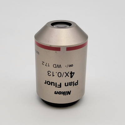 Nikon Microscope Objective Plan Fluor 4x WD 17.2 - microscopemarketplace