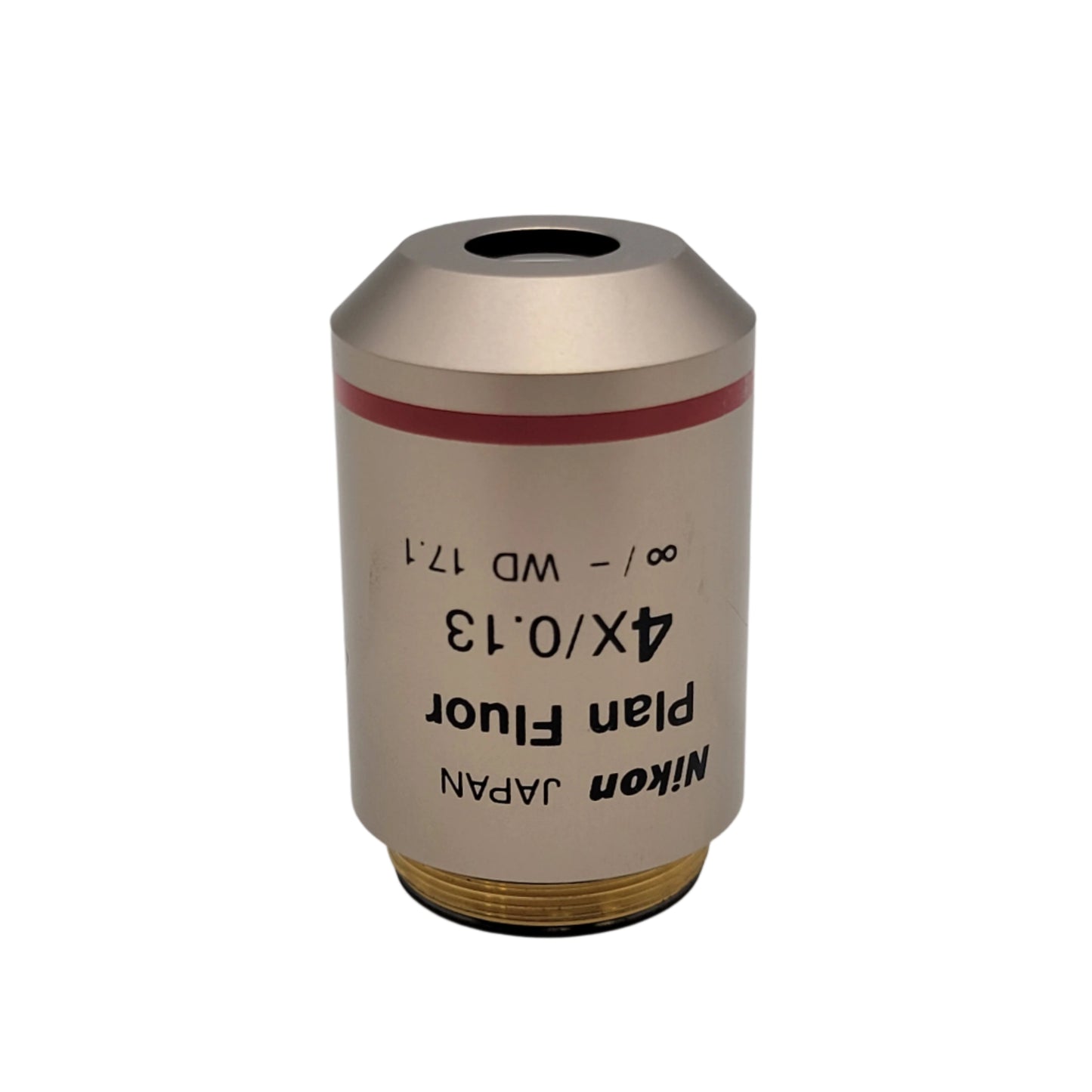 Nikon Microscope Objective Plan Fluor 4x - microscopemarketplace