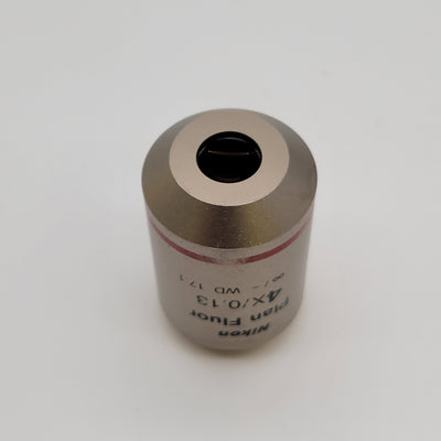 Nikon Microscope Objective Plan Fluor 4x - microscopemarketplace