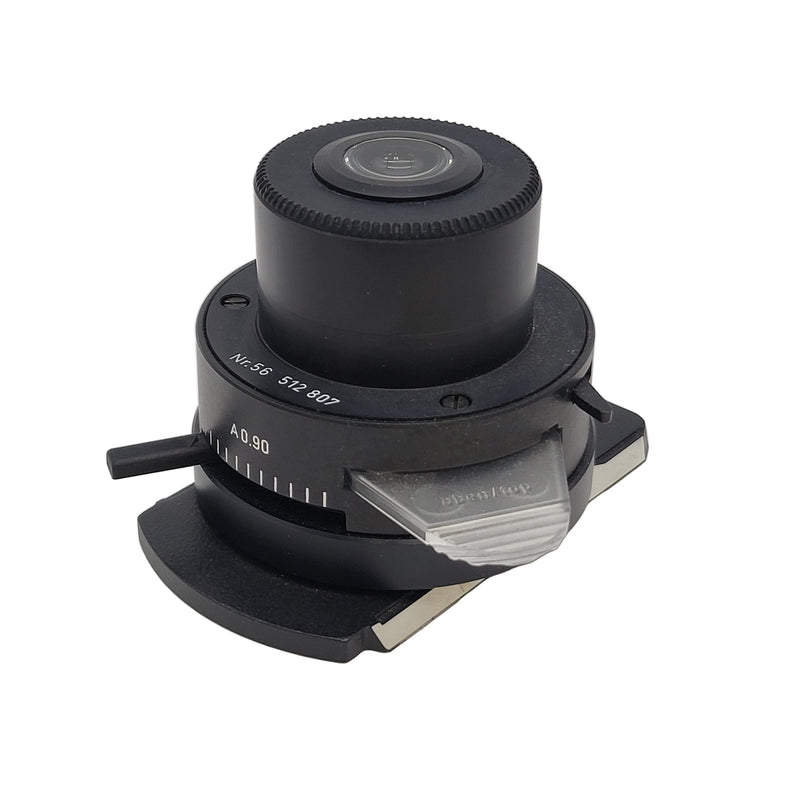 Leitz Microscope Abbe Condenser Nr. 56  512807 with Diffusion Filter - microscopemarketplace