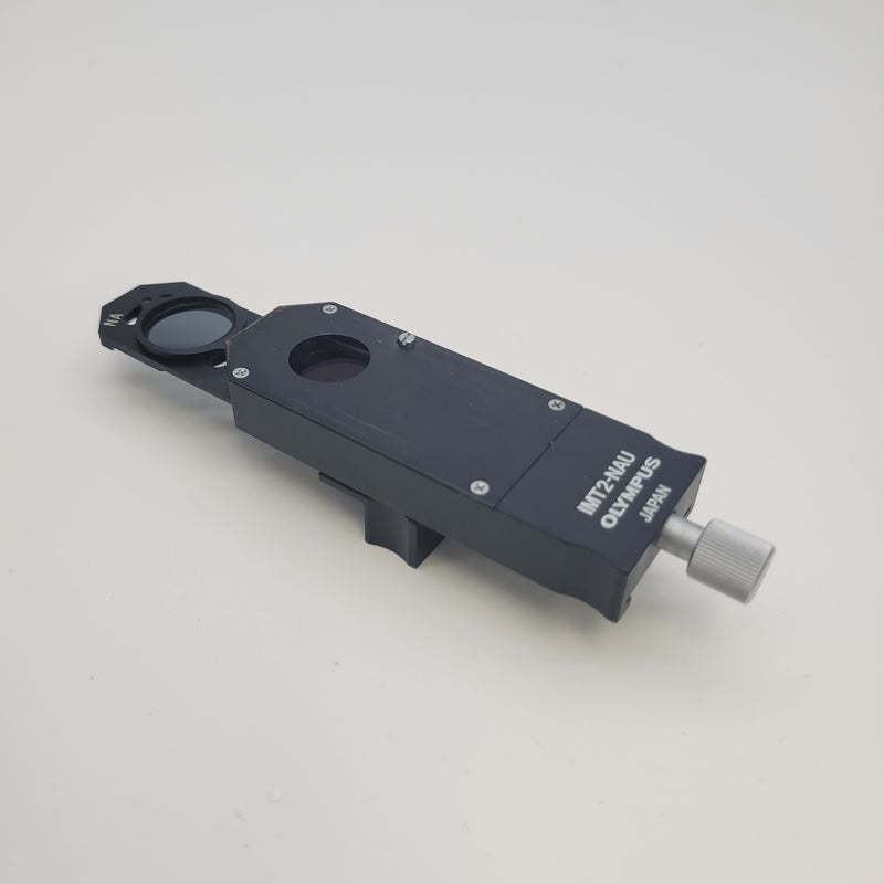 Olympus Microscope IMT2-NAU Nomarski DIC Prism Slider with Analyzer - microscopemarketplace