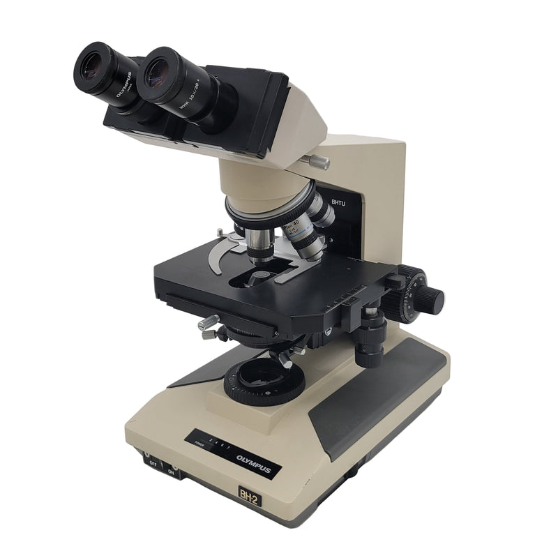 Olympus Microscope BH-2 with Binocular Head & 4x, 10x, 40x, 100x Objectives BH2 - microscopemarketplace