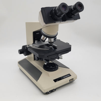 Olympus Microscope BH-2 with Binocular Head & 4x, 10x, 40x, 100x Objectives BH2 - microscopemarketplace