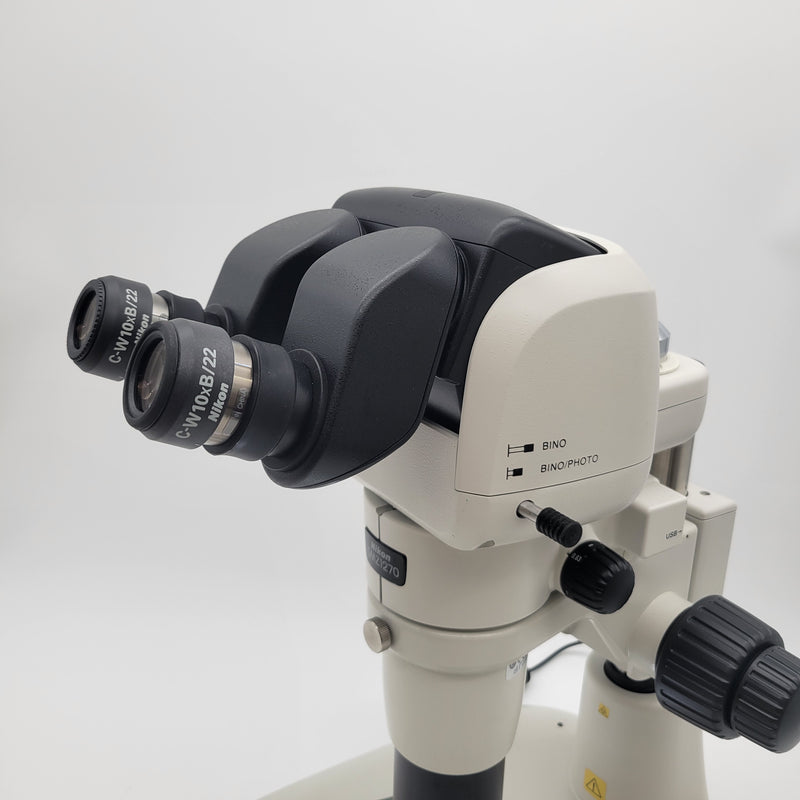 Nikon Stereo Microscope SMZ1270i with Tilting Trinocular Head & Diascopic Stand - microscopemarketplace