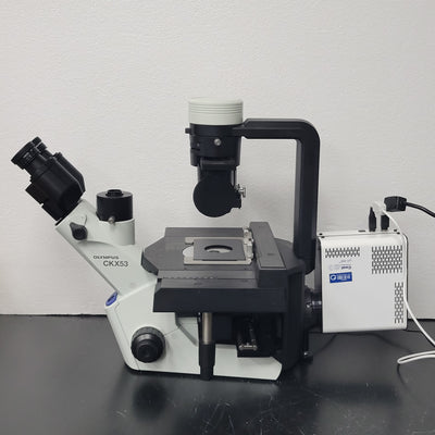 Olympus Microscope CKX53 LED with Phase Contrast & CooLED Fluorescence - microscopemarketplace