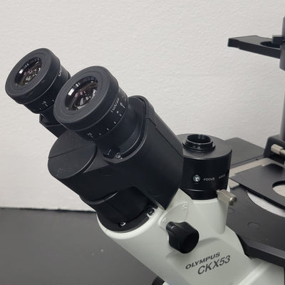 Olympus Microscope CKX53 LED with Phase Contrast & CooLED Fluorescence - microscopemarketplace