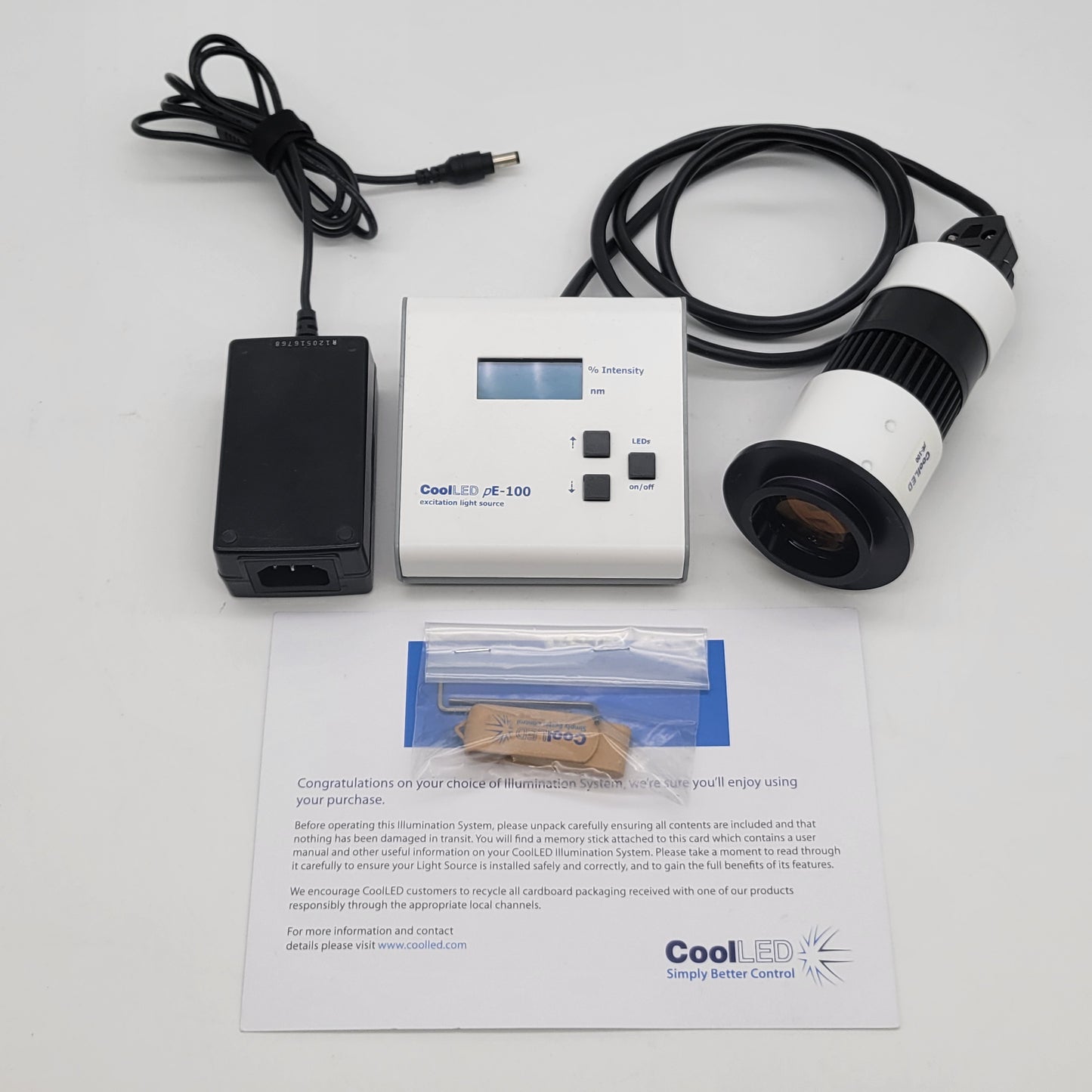 Leica Microscope CoolLED pE-100 Single Wavelength Excitation Light Source 470nm - microscopemarketplace