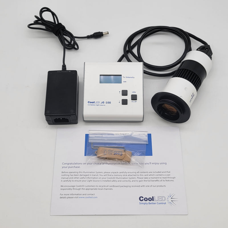 Leica Microscope CoolLED pE-100 Single Wavelength Excitation Light Source 470nm - microscopemarketplace