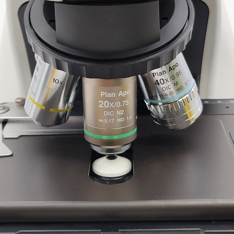 Nikon Microscope Ni-U with Plan Apo Objectives, 2x, and Tilting Telescoping Head - Microscope Marketplace