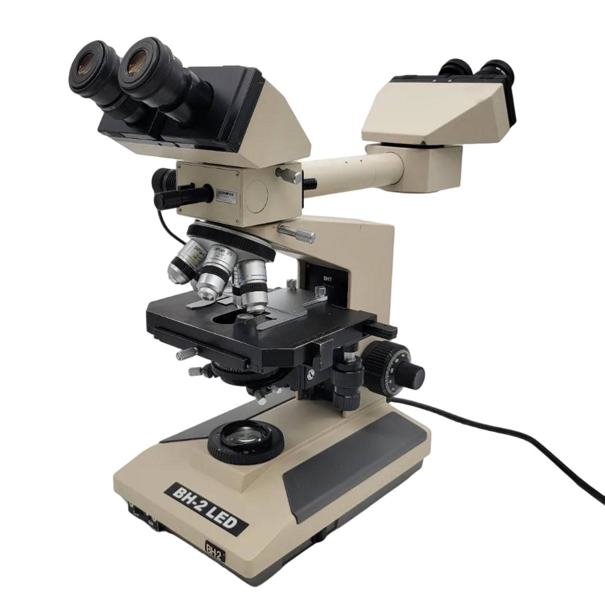 Olympus Microscope BH-2 LED with Front to Back Pointer Bridge & 2x Pat