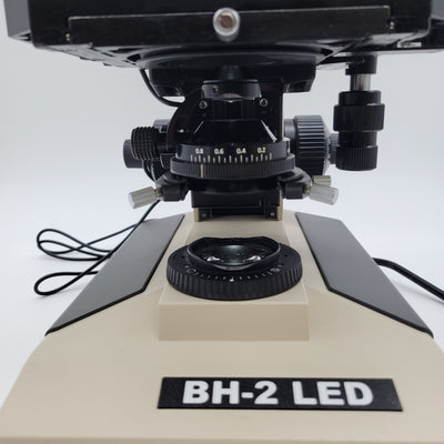 Olympus Microscope BH-2 LED with Front to Back Pointer Bridge & 2x Pathology / Mohs BH2 - Microscope Marketplace